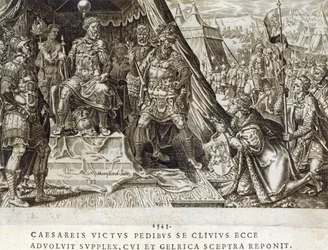 La Sumisión de Guillermo II, Duque de Cleves, en 1543, placa 8 de 